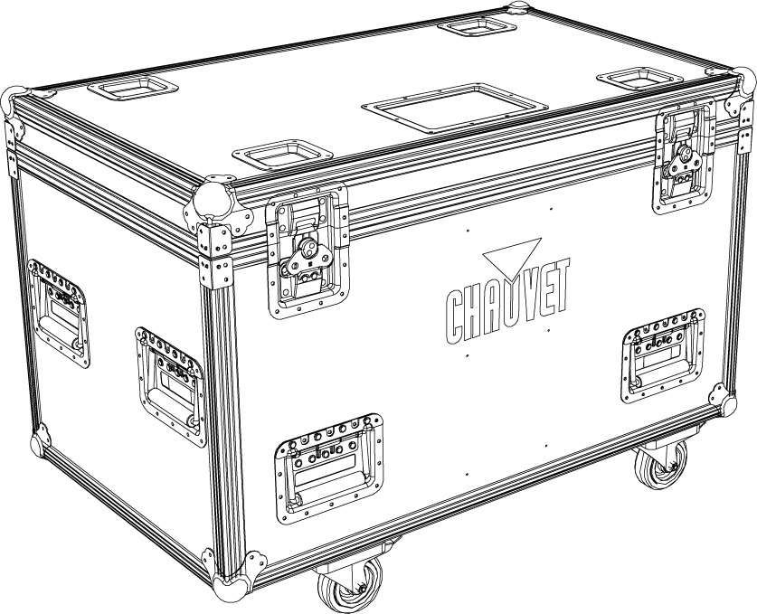 Flightcase anpassad för 4 x Intimidator Hybrid-140SR
