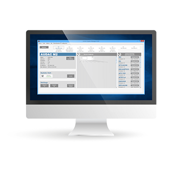 Programvara Audac system manager