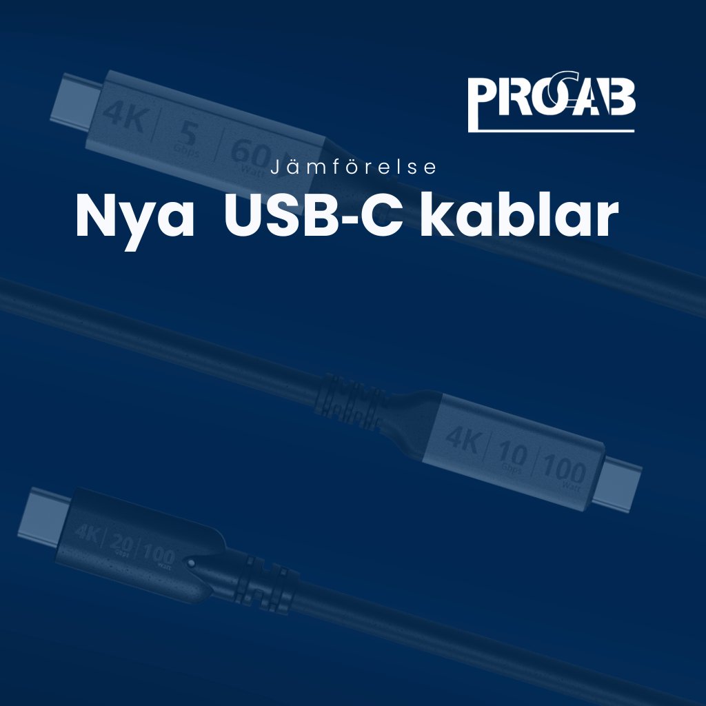 jämförelse av usb-c kablar 5 meter